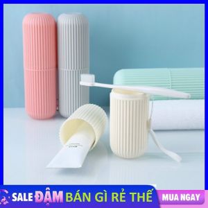 Hộp Đựng Bàn Chải Và Kem Đánh Răng Kiểu TRÒN CÓ VÂN (Kiêm 2 Cốc) Tiện Lợi - Khi Đi Du Lịch Công Tác ( SHOP GIAO MÀU NGẪU NHIÊN )