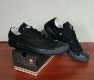(free box)sepatu converse70 full black all star70 hitam polos