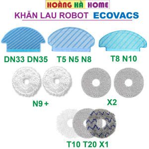 Khăn lau robot Ecovacs deebot DN33 DN35 T5 N5 N8 DJ65 DV35 Ozmo 920 Ozmo 950 T8 N10 N9+ X2omni T10 T20 X1omni Giẻ lau robot