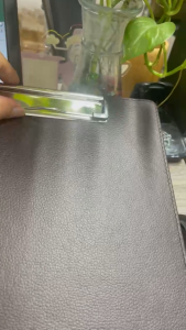 Bìa trình ký da xifu A4 màu nâu cà phê sang trọng cho cơ quan doanh nghiệp