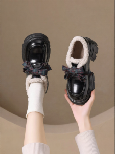 Josiny | Warm Faux Fur Leather Shoes