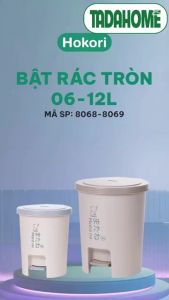 Thùng Rác Đạp Chân Thùng Đựng Rác Có Nút Bật Cao Cấp HOKORI VIỆT NHẬT 8066/68/69 - TADAHOME