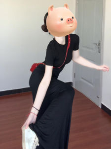 French Style Black Short Sleeve Long Dress Set Womens Summer Slimming Elegant A-Line Skirt Two-Piece Suit Polyester Elastic Fiber