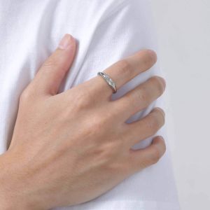 Kemstone Stainless Steel Full Polish Oval Ring for Women Fashion Jewelry Gift