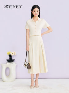 YINER | Summer New Stylish Polo Collar Knit Blouse