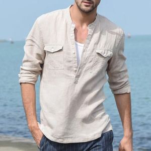 เสื้อยืดคอโปโลแขนยาวทรงสลิมฟิต เสื้อผ้าทำงานสไตล์ยุโรปและอเมริกันสำหรับฤดูร้อน เสื้อผ้าทำงานลำลองสำหรับผู้ชาย