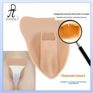 Realistic Y16T Transitioning Products Full Silicone Insert Piece CD Fake Female Genitalia Insert Home Comfort Underwear