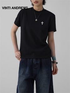 Fitted Round Collar Short Sleeve T-shirt
