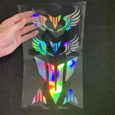 Cod 2 Pcs Stiker Hologram Satu Set Sayap Terkeren Untuk Variasi Body Motor Universal