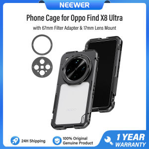 NEEWER Phone Cage Video Rig for Find X8 Ultra with 67mm Filter Adapter with 17mm Phone Lens Mount Phone Stabilizer for Vlogging PA147