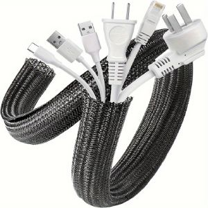 1M Black Insulated Braid Sleeving Tight PET Wire Cable Gland Protection Cable Sleeve Flame Retardant Nylon Tube