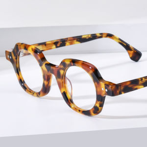 NIANZHEN Acetate Eyeglasses Frame Men New Polygon Brand Design Glasses Women Retro Vintage Eyewear Japanese Spectacles 29007