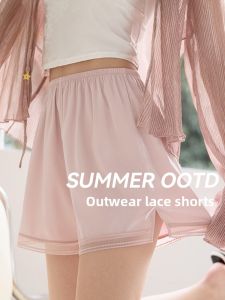 Miiow | Womens Safety Shorts 2025 New Summer Thin Loose Lace Underwear Briefs Casual Polyester Spandex Shorts For Outdoor Wear