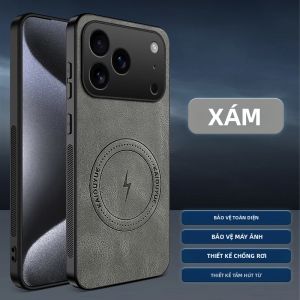 Ốp Lưng Từ Tính Da PU Cao Cấp Cho iPhone 17 Pro Max/Pro/Air Chống Rơi Thân Thiện Với Da Có Tính Năng Chống Sốc