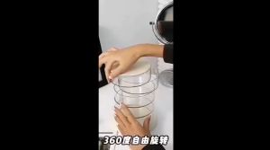 Transparent Storage Box Multi-layer Rotating Dust-proof Organizer Household Small Doll Hairpin Storage Box