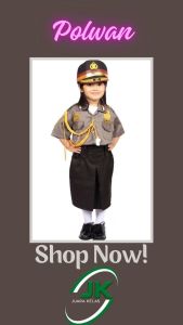 [JK] Baju Profesi Polwan Polisi Wanita Anak Cilik - Baju Kostum Anak Baju Polisi Cewek polwan cantik kostum polisi cilik anak perempuan anak kostum