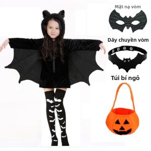 WUYIMEI | Trang Phục Cosplay Ma Cà Rồng Đen Dành Cho Người Lớn Và Trẻ Em