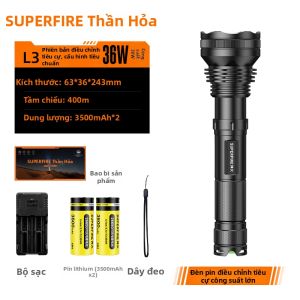 SUPERFIRE | Đèn Pin Điều Chỉnh Độ Sáng Công Suất Cao