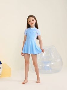 Childrens Swimwear Girls Baby Quick-Drying Dress Cute Printed Sporty Swimsuit