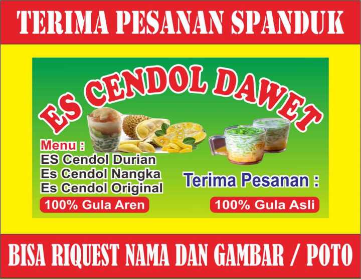 Spanduk Banner Es Cendol Dawet Lazada Indonesia