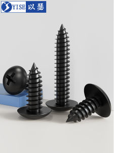 Yi Se Dian Zi | Black 304 Stainless Steel Cross Large Flat Head Self-Tapping Screws