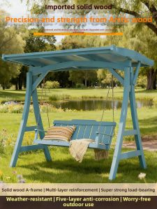 XiMei WoodWork | Heavy-Duty Wooden Backrest Swing