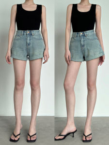 Eden Wang Womens Loose Fit High Waist Denim Shorts Summer Vintage Casual High Rise Bootcut Shorts Butt Lifting Hot Shorts