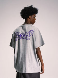 Remedy Summer New Loose Casual Short Sleeve Mens T-shirt Original Slogan American Trendy Brand Breathable Pure Cotton Tee