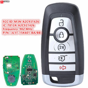 KYDZ Board Inside M3N-A2C931426 5 Button 902MHz ID49 Smart Key Replacement for Ford Expedition 2019 2020 2021 JL1T-15K601-BB