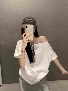 Off-Shoulder T-Shirt European Style