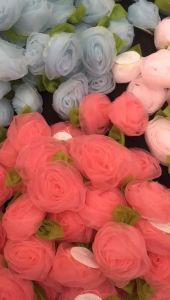 1pkt 6pcs 4*6cm/ 5pcs 5*6cm Organza Flower Mesh Flower 3D Rose for SewGlueDIY Craft Decration Patches