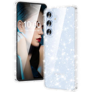 Glitter Case For Samsung Galaxy S24 FE S23 Ultra S22 Plus S21 A16 A06 5G A55 A35 A25 A15 A54 Transparent Phone Cover Accessories