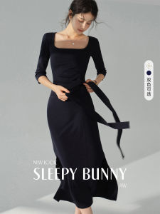 Vintage Square Neck Fall Dress
