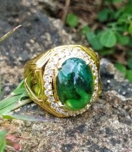 Cincin Batu Bacan Doko Crystal Natural (High Quality)