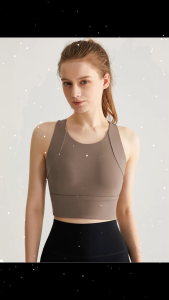 UNINICE Womens Sports Bra Vest | Breathable Back Design Fitness Top with Built-in Chest Pad
