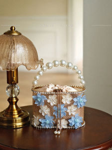 UGALS | Vintage Pearl Flower Rhinestone Clutch
