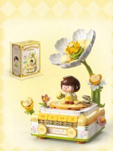 FEIMI | Officially Licensed Small Particle Building Block Toy Model Flower Phonograph