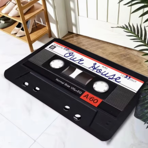 VIKAMA Vintage Cassette Tape Doormat Thảm Polyester Chống Trơn Trượt Có Thể Giặt Được Cho Phòng Ngủ Phòng Thu Âm Nhạc Retro Trang Trí Nhà Cửa