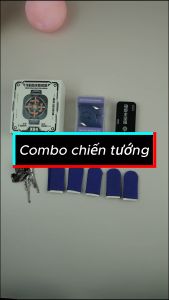 Combo:1 Quạt sò lạnh X94 +1 Cặp nút bấm chơi game BlueShark+1 hộp phấn chơi game G9+1 combo móc khóa + 5 cặp bao tay