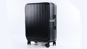 【สต็อกไทยพร้อมส่ง】ORANGE กระเป๋าล้อลาก TSA Carabiner + ที่วางแก้ว + ช่องชาร์จ USB + ฝาเปิดด้านหน้าเปิดด้านข้าง 20/24 นิ้วกระเป๋าเดินทางอเนกประสงค์