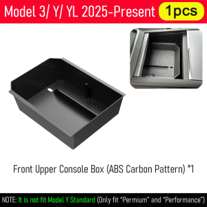 Center Console Organizer Tray for Tesla Model 3 YL Y Juniper 2026 2025 Central Control Panel Wrap Sticker Armrest Storage Box