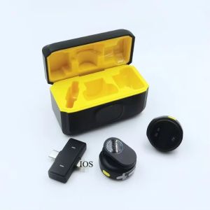 Wireless Lavalier Microphone Mini with Charging Case Noise Cancelling Outdoor Mic for iPhone Android Live Interview