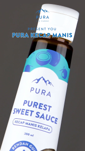 PURA Kecap Manis Kelapa Organik 200ml - Gluten Free Rendah Gula Sehat Tanpa Pengawet & MSG