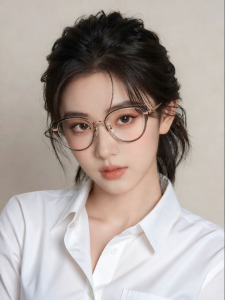 Heart Cat-shaped Titanium Frame Lightweight Eyeglasses