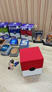 TCG Double Deck Box – Dual 35PT Slots + Drawer Dice Holder for Pokémon Yugioh | HENWEI 100+ D100