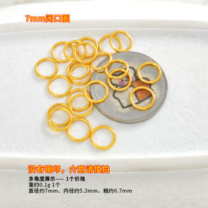 S925 Silver Ancient Gold Plated Broken Ring Closed Ring Single Ring Opening Connecting Ring DIY Handmade Jewelry Accessories