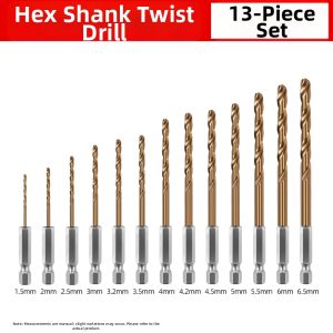 GONGFUMEN | Cobalt High Hardness Steel Hex Shank Twist Drill Bit
