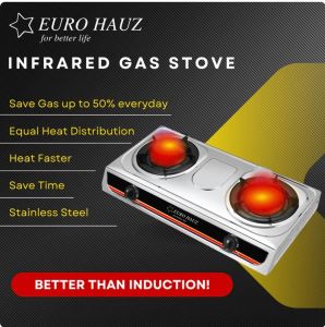 FREE 1 Set of Kitchen Knife by EuroHauz™ Infrared Gas Stove