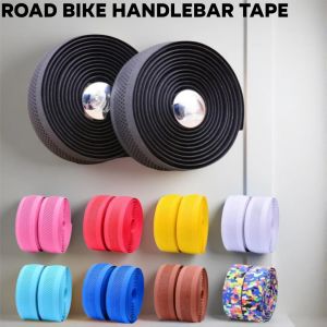 Bicycle Handlebar Tape Mesh Design Non-slip Waterproof Bartape Soft EVA Sponge Tape 9 Color Optional Road Bikes Handlebar Tape