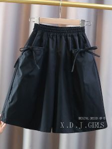 Girls Cotton Skort Shorts Summer Thin New Style Midi Children Fashionable Cotton Skirt Pants Girls Outdoor Seven-Quarter Short Pants
